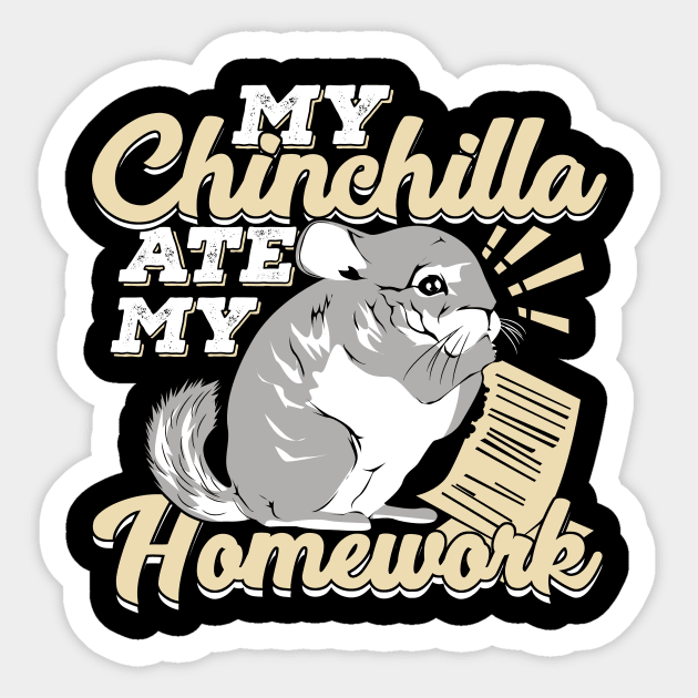 My Chinchilla Ate My Homework Sticker by Dolde08